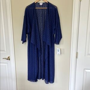 LuLaRoe Navy Lace Cardigan